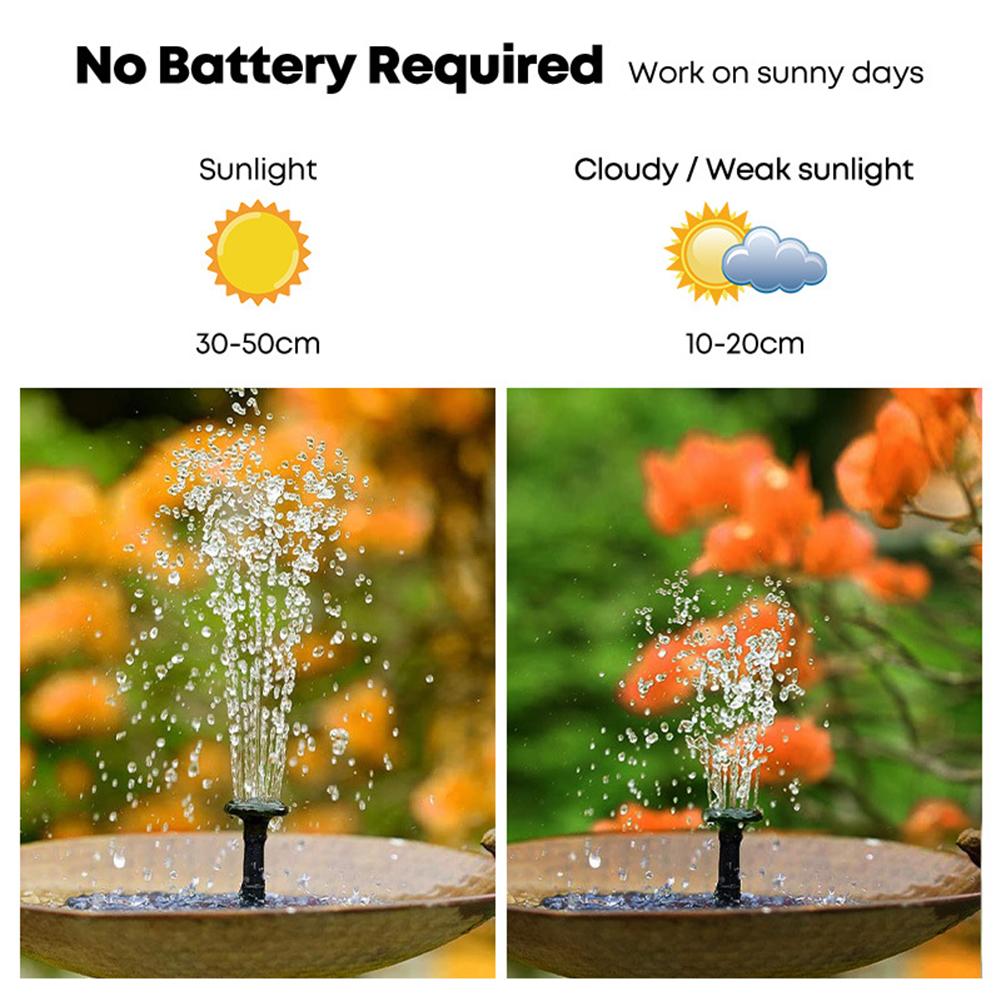 Solar Pool Pump Kit - Outdoor Solar Fountain With 6 Nozzles