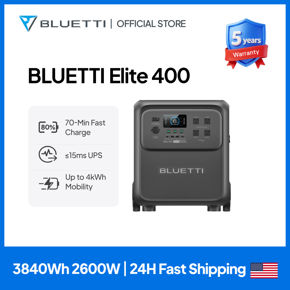 Lifepo4 Battery Pack - BLUETTI Elite 400 2600W 3840Wh Ultra