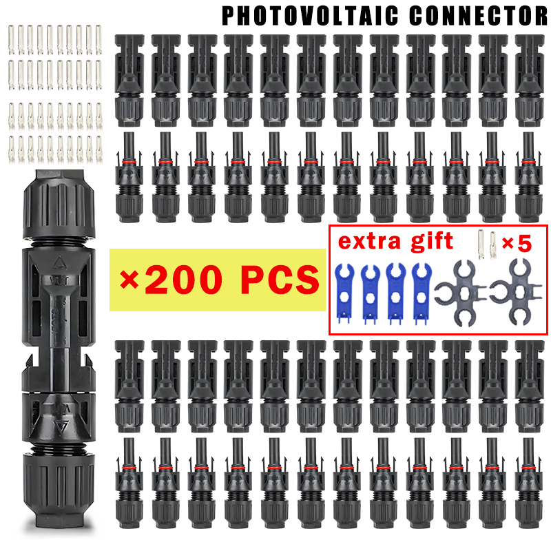 400/200/100/20 Pcs Photovoltai - Solar Cable Mc4 Connector review and price