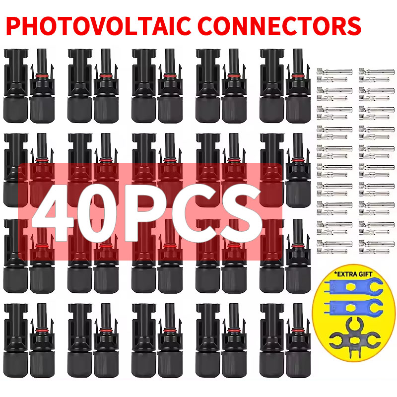 400/200/100/40/20/10 Pcs Photo - Solar Cable Mc4 Connector review and price