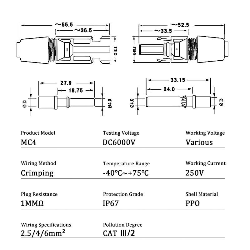 10/20/50/100/300/400PCS Photov - Solar Cable Mc4 Connector review and price