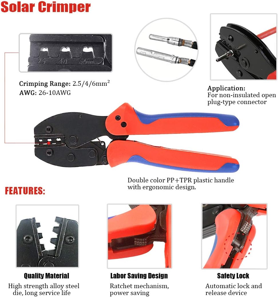 Solar Panel Crimper Tool Kit w - Solar Cable Mc4 Connector review and price